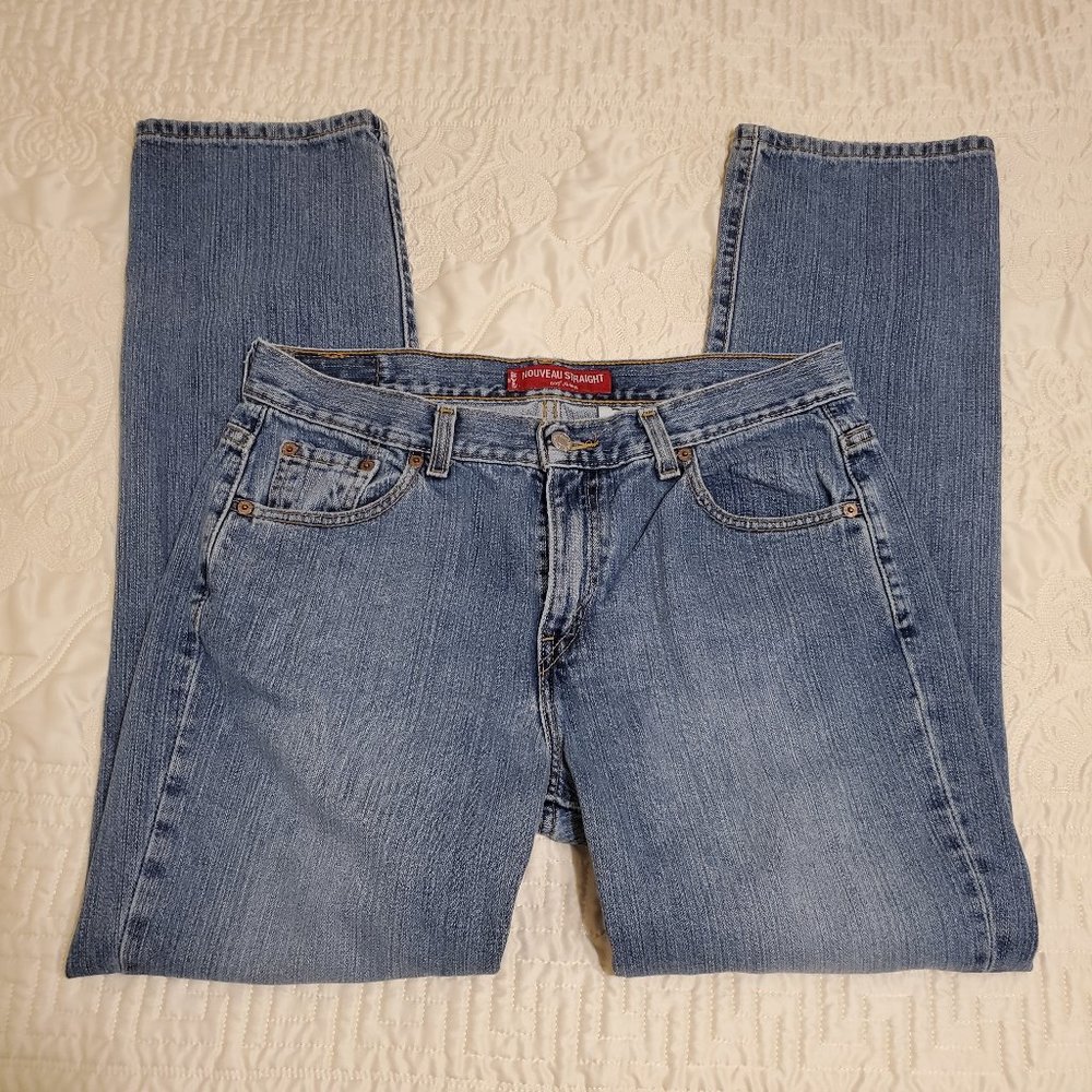 WOMEN’S LEVIS 505 NOUVEAU STRAIGHT JEANS SZ 12M - Picture 2 of 10